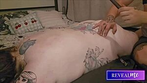 Revealme curvy babe massage hot wax back and tit drip fetish