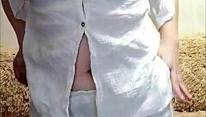 Horny Young Brunette Lammy Pixel Rips Clothes! Stripteases Showing Gorgeous Big Ass!