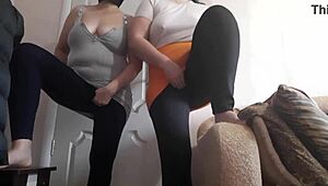 Two Hot Stepsisters Squirm From Intense Orgasms