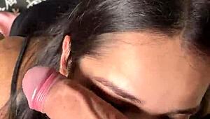 Cute Submissive Girlfriend Deep Sloppy Blowjob Big Dick