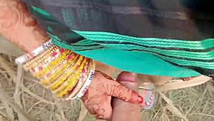 Indian Desi Girl Pisses Outdoors in Village Public Area