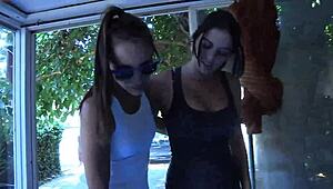 Celeste Star seduces 18-year-old slut. With fingering and pussy licking.