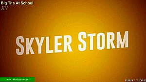 Jazmin Luv and Skyler Storm in stepdaddy action