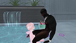 hardcore fucking with big black cock femboy