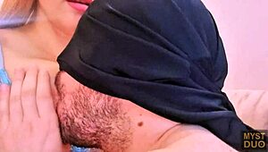 Sucking my horny girlfriend's big nipples with myst duo 😍