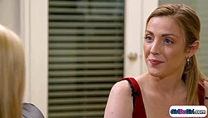 Small Tits Teacher Licks Busty Milf's Shaved Pussy In 69.