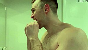 how i, as a tall brunette bodybuilder, finga myself backstage for porn shootin