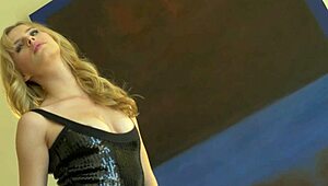 I am Jillian Janson, playing with my nipples while rubbing my clit and masturbating in heels.