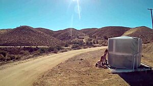 Hairy scissoring outdoors with amateurs