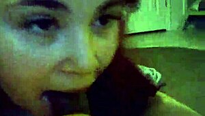 sexy redhead giving a blowjob