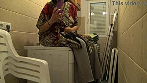 the horny stepmom casually tells her stepson to lick her pussy in the kitchen