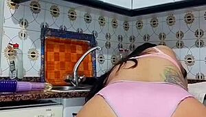 Blues rams dildo in ass!