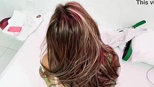 Orgasms Hit This Blonde Slut in Doggystyle, Bent Over and Moaning