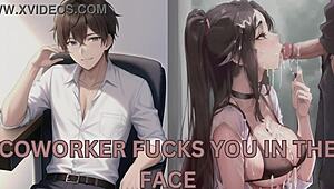 Coworker Bends You Over Desk For Quiet Encounter