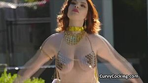 big tit ginger ends oriental dance performance