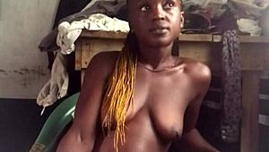 Crazybitch showing off her sexiness while streaming live till fans ask her to go naked