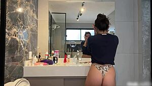 hey, check out this behind-the-scenes vlog where i film my amateur porn with a brunette bimbo riding doggystyle and dirty talk 😏