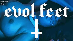 Dirty old man fucking my feet and pussy!