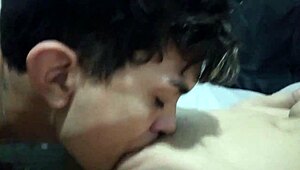 perverted stepbrother licks delicious pussy of 18-year-old latina stepsister in russian homemade roleplay