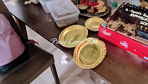 An 18-year-old student visits and gets fucked by her classmate