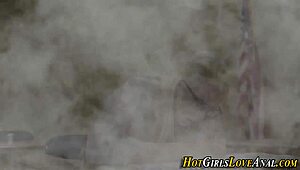 Teen Rides Strapon Cock Hard