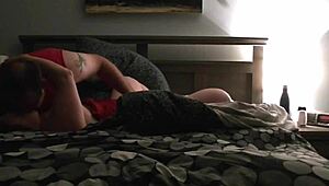 chubby couple's round three homemade sex with milf wife