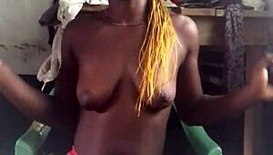 Crazybitch showing off her sexiness while streaming live till fans ask her to go naked