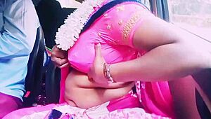 indian housewife in saree cheats with boyfriend during car romance, sharing telugu dirty talks and passionate sex story