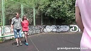 i saw grandparents picking up a teen on the basketball court, it was wild