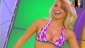 i watch lady lu doin her super positve striptease, rippin her clothes off on brazilian tv