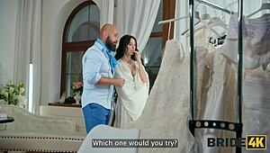 Bride4k Sexy Skinny Brunette Gave Her Young 18+ Body To A Wedding Salon Owner With A Huge Dick