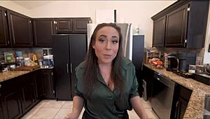 Latina Stepmom Carmela Clutch Rips Clothes for Taboo Sex