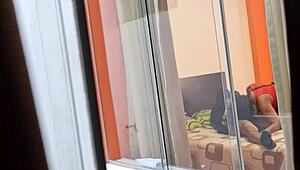 My Colombian Neighbor Fucking With Her Boyfriend Voyeur