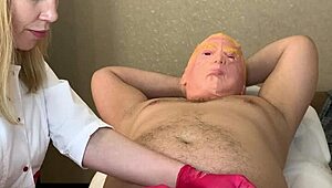 Intimate waxing session turns sexy with Donald T!