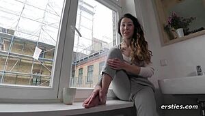 First time lesbians explore hot sex together