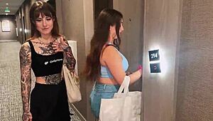 hotel mix up turns into hot foursome where two babes get pussies pounded by steve rickz