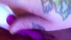 She casually plays with her soft, wet pussy using toys, reaching orgasm.