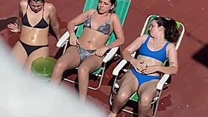 i watched the neighbors sunbathing on the terrace again