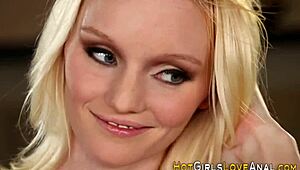 Blonde newbies butthole gets toyed with detailed anal play
