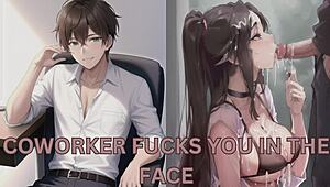 Coworker Bends You Over Desk For Quiet Encounter