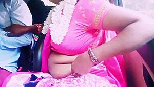 indian housewife in saree cheats with boyfriend during car romance, sharing telugu dirty talks and passionate sex story