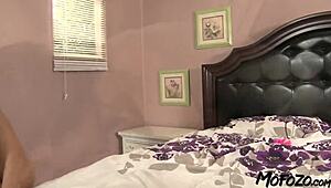 Black Haired Step Daughter Receives Facial