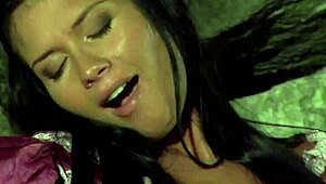 does knight fuck that hot brunette outdoors in doggy and cowgirl all night?