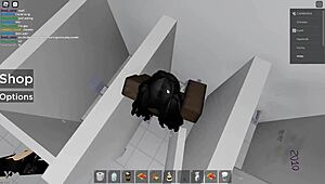 Roblox girl gets fucked in a public bathroom risky