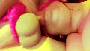 hot girl eats her friends thick cock as a christmas gift, deepthroat hardcore