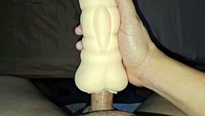 cum-filled fuck doll running inside