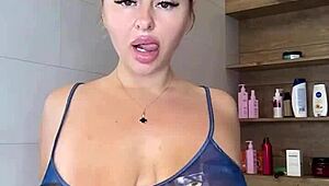 elastic saggy heavy tits want to jump out with hard nipples!!