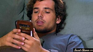 Young stepdaughter sucks in sixtynine pose