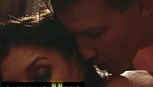 India Summer and Her Stepson in a Family Scenario with Remote Watching