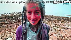 Public Blowjob Ends With Big Cum Load On Face